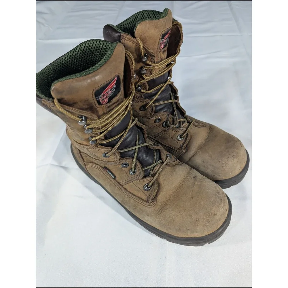 Red Wing Brown Men's Lace-Up King Toe Work Boots